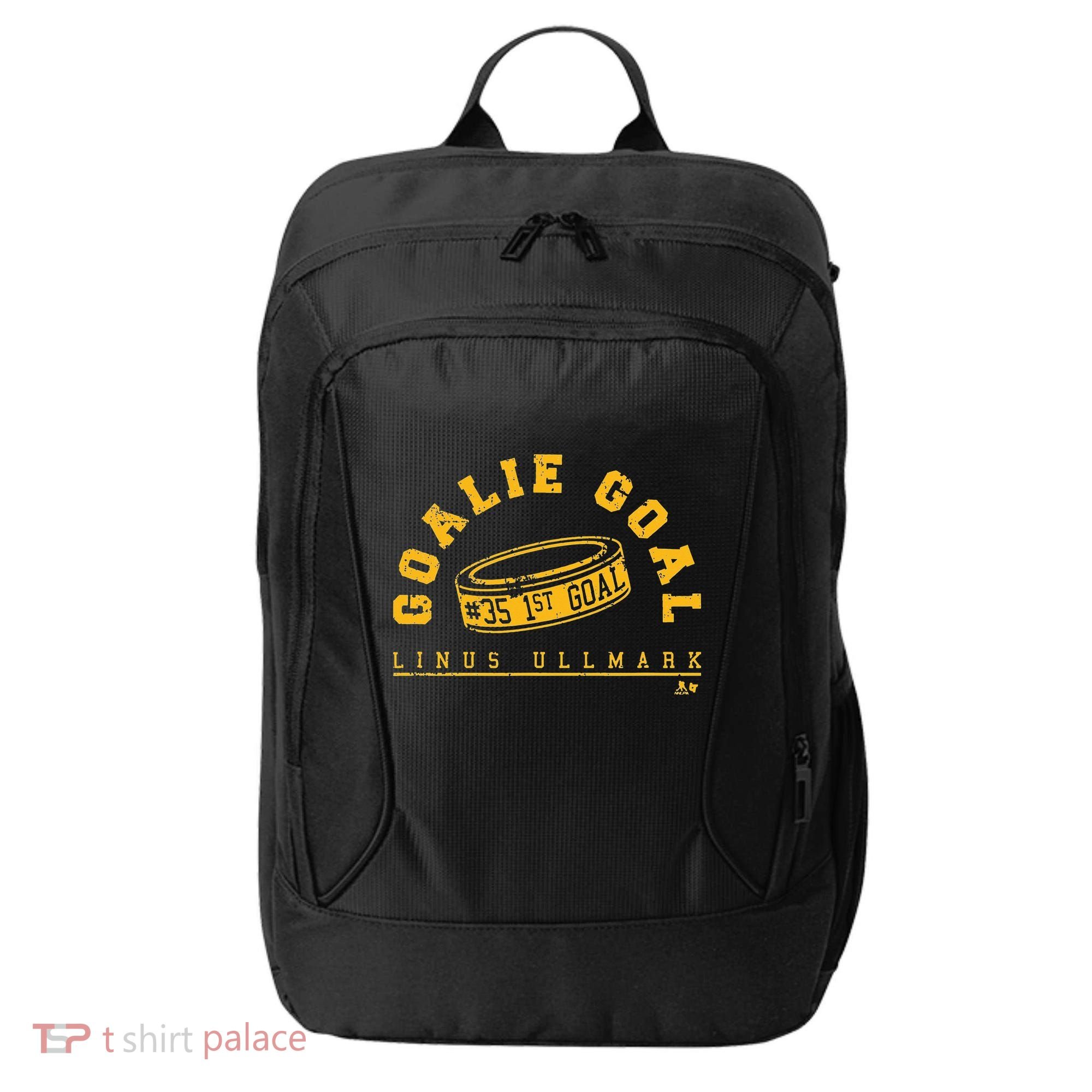 Linus Ullmark Goalie Goal Boston Hockey City Backpack