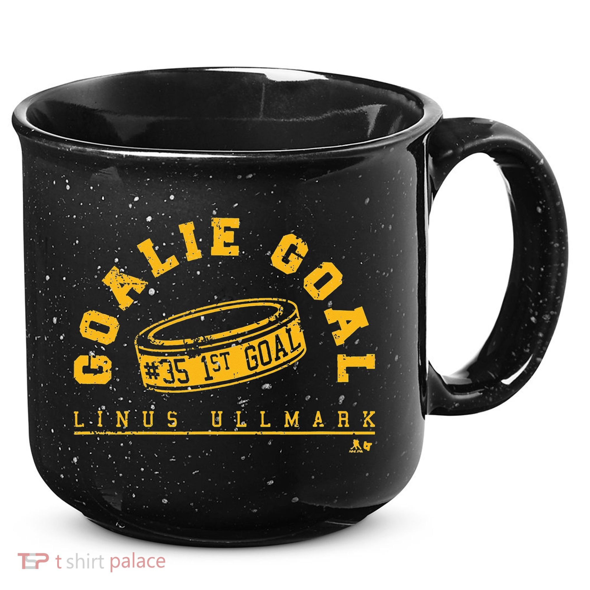 Linus Ullmark Goalie Goal Boston Hockey 15oz Campfire Ceramic Mug