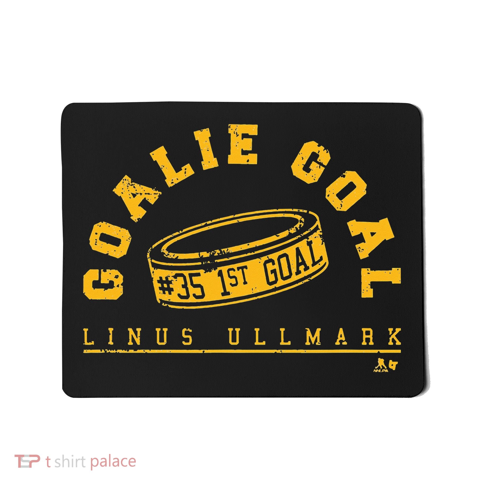 Linus Ullmark Goalie Goal Boston Hockey Mousepad