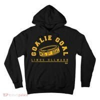 Linus Ullmark Goalie Goal Boston Hockey Tall Hoodie thumb 0