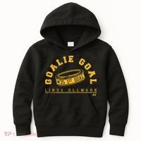 Linus Ullmark Goalie Goal Boston Hockey Kids Hoodie thumb 0