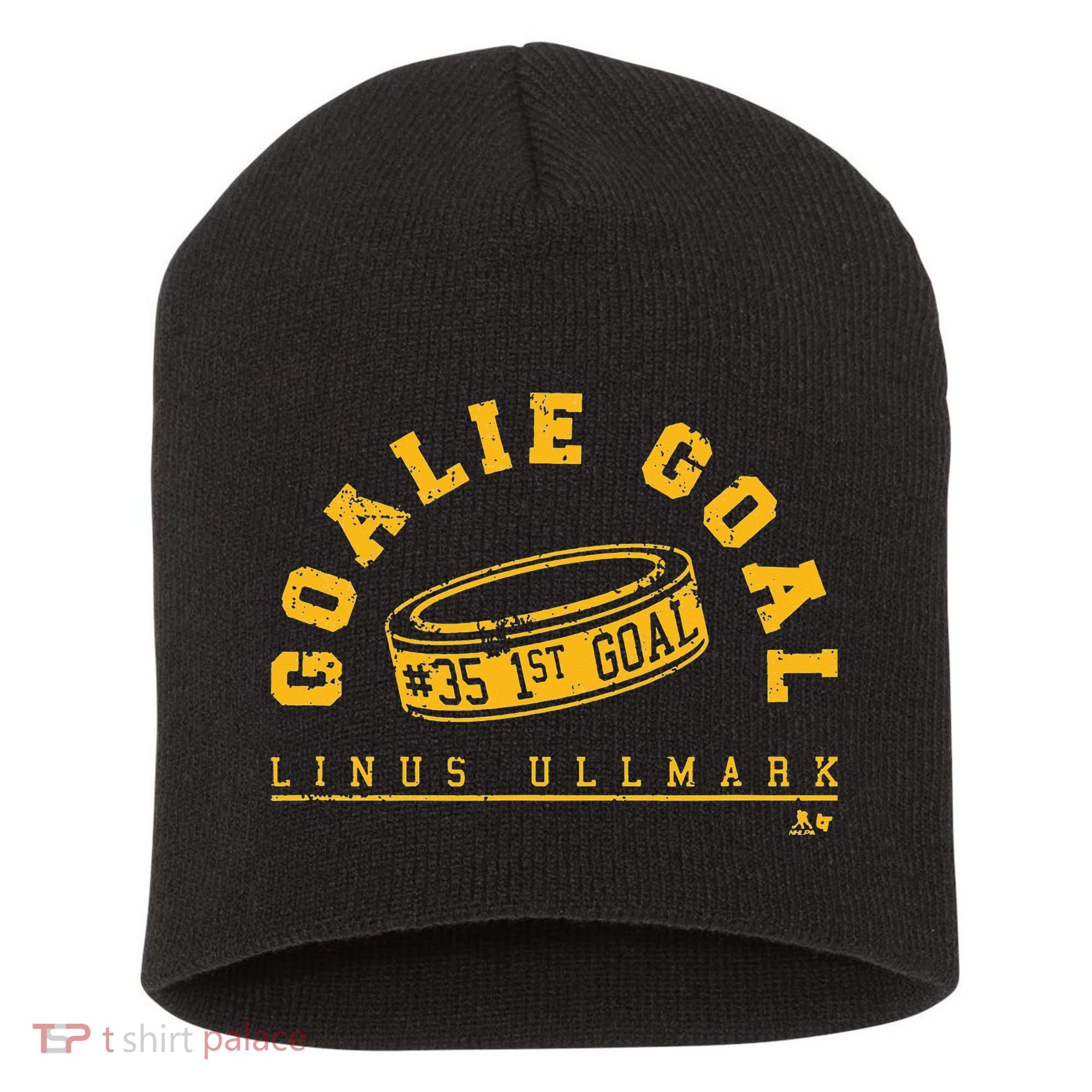 Linus Ullmark Goalie Goal Boston Hockey Short Acrylic Beanie