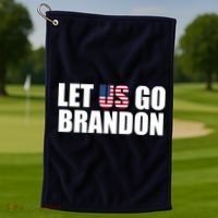 Let Us Go Brandon, Funny Anti Biden Chant Let's Go Brandon Golf Towel thumb 1
