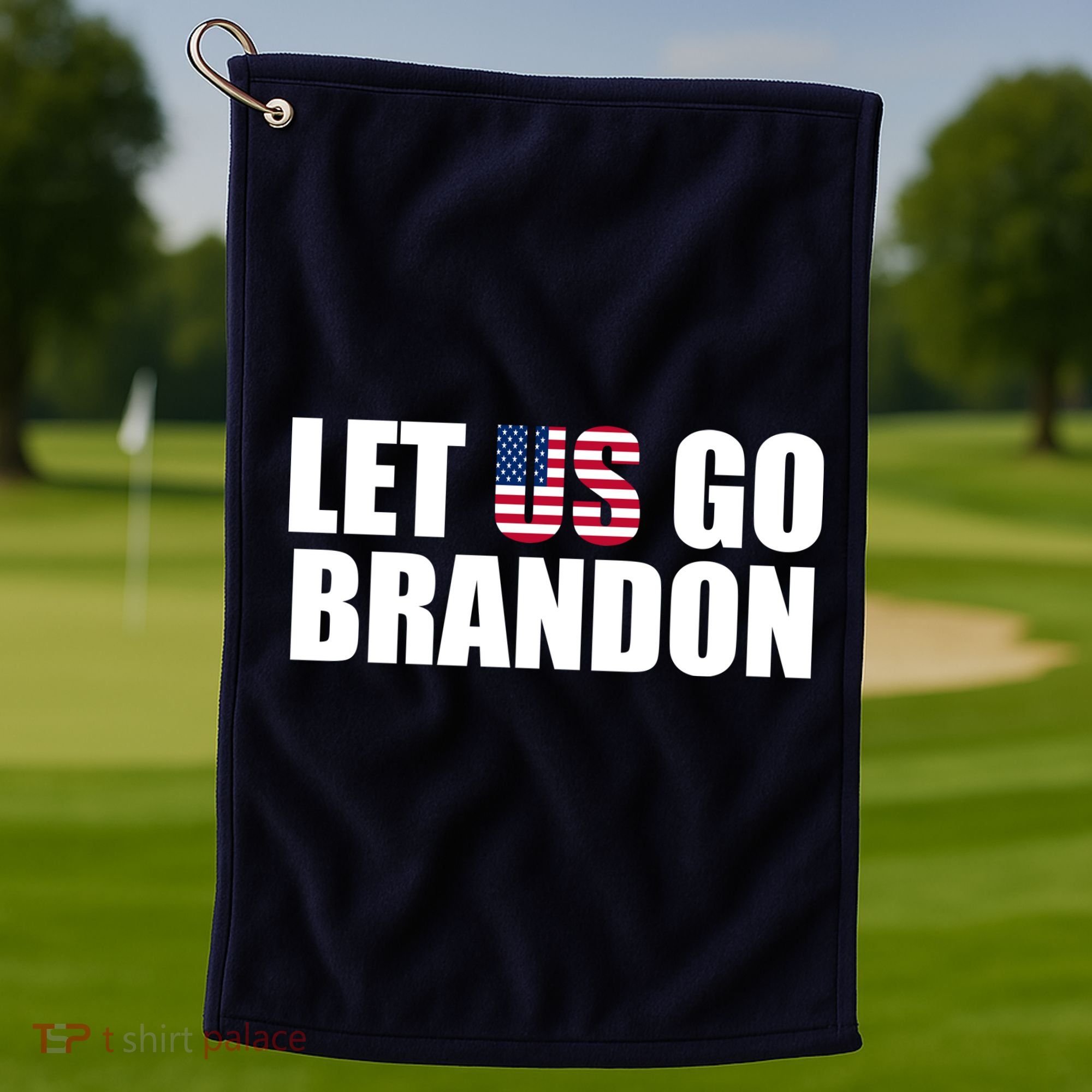 Let Us Go Brandon, Funny Anti Biden Chant Let's Go Brandon Golf Towel