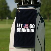 Let Us Go Brandon, Funny Anti Biden Chant Let's Go Brandon Golf Towel thumb 2