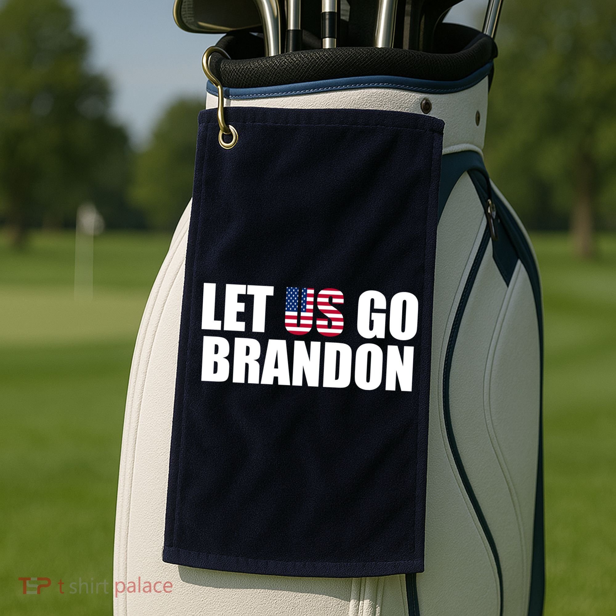 Let Us Go Brandon, Funny Anti Biden Chant Let's Go Brandon Golf Towel