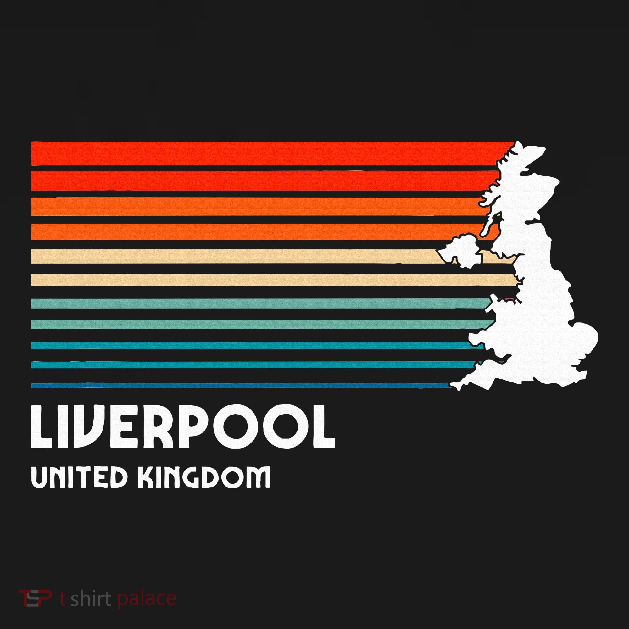 Liverpool United Kingdom Retro Vintage Style Uk Graphic T-Shirt