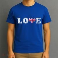Love United Kingdom Union Jack Flag Heart Family Home Gift T-Shirt thumb 3