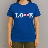 Love United Kingdom Union Jack Flag Heart Family Home Gift T-Shirt thumb 4