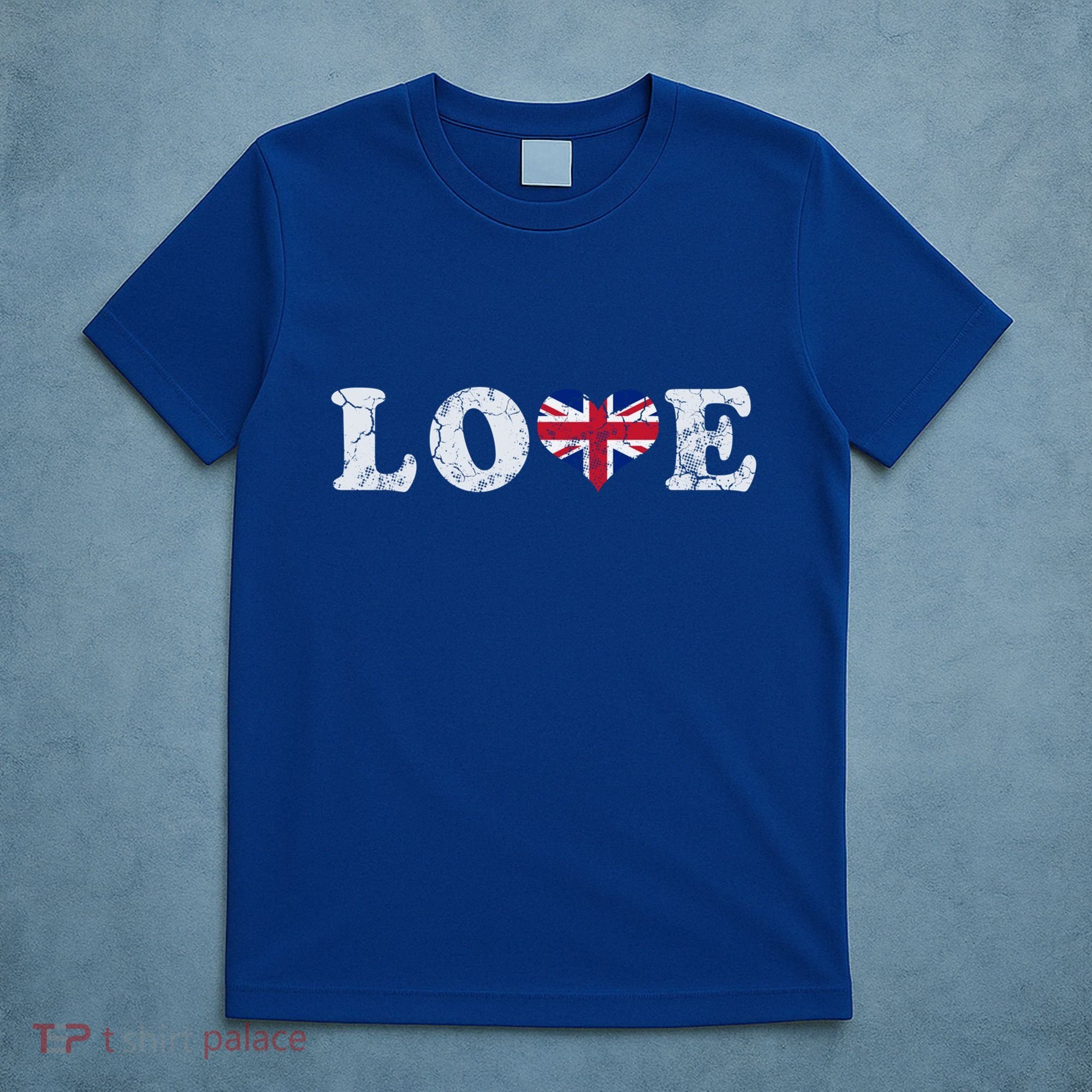 Love United Kingdom Union Jack Flag Heart Family Home Gift T-Shirt