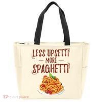 Less Upsetti More Spaghetti Pasta Lover Tote Bag thumb 0
