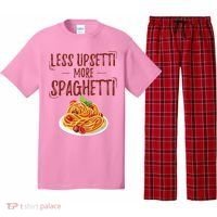 Less Upsetti More Spaghetti Pasta Lover Pajama Set thumb 0