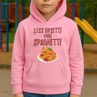 Less Upsetti More Spaghetti Pasta Lover Kids Hoodie thumb 2