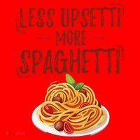 Less Upsetti More Spaghetti Pasta Lover Santa Hat thumb 1