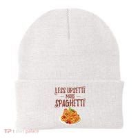 Less Upsetti More Spaghetti Pasta Lover Beanie thumb 0