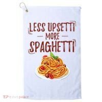 Less Upsetti More Spaghetti Pasta Lover Golf Towel thumb 0