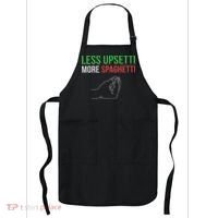 Less Upsetti More Spaghetti Funny Italian Sayings Apron thumb 0