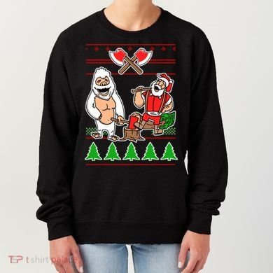 Lumberjack Santa Ugly Christmas Sweater Women's Sweatshirt