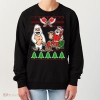 Lumberjack Santa Ugly Christmas Sweater Women's Sweatshirt thumb 0