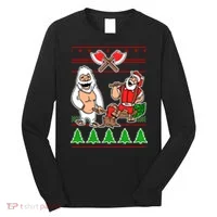 Lumberjack Santa Ugly Christmas Sweater Long Sleeve Shirt thumb 0