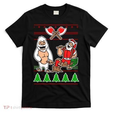 Lumberjack Santa Ugly Christmas Sweater T-Shirt
