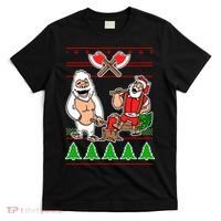 Lumberjack Santa Ugly Christmas Sweater T-Shirt thumb 0