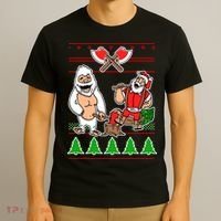 Lumberjack Santa Ugly Christmas Sweater T-Shirt thumb 3