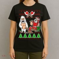 Lumberjack Santa Ugly Christmas Sweater T-Shirt thumb 4