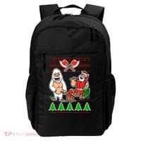 Lumberjack Santa Ugly Christmas Sweater Backpack thumb 0