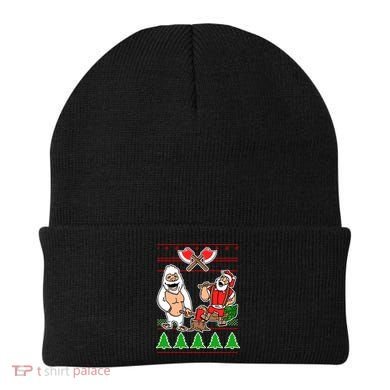 Lumberjack Santa Ugly Christmas Sweater Beanie