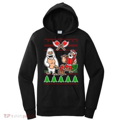 Lumberjack Santa Ugly Christmas Sweater Women's Hoodie