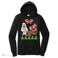 Lumberjack Santa Ugly Christmas Sweater Women's Hoodie thumb 0