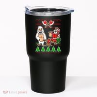 Lumberjack Santa Ugly Christmas Sweater Tumbler thumb 0