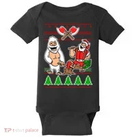 Lumberjack Santa Ugly Christmas Sweater Baby Bodysuit thumb 0