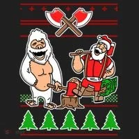 Lumberjack Santa Ugly Christmas Sweater Hat thumb 2