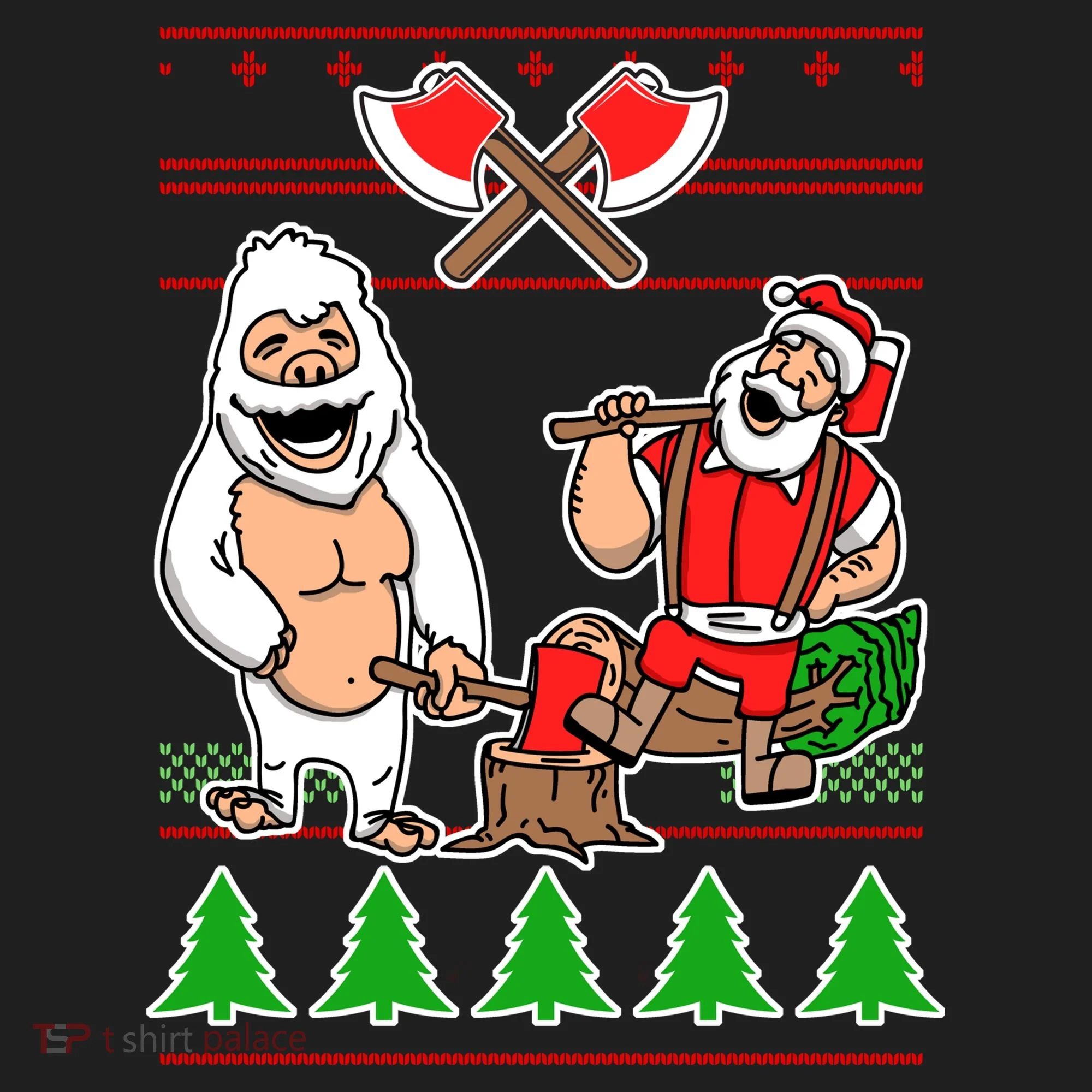 Lumberjack Santa Ugly Christmas Sweater Hat
