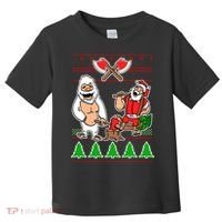 Lumberjack Santa Ugly Christmas Sweater Toddler T-Shirt thumb 0