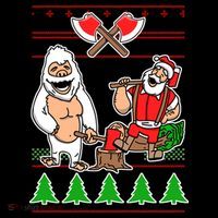 Lumberjack Santa Ugly Christmas Sweater Tote Bag thumb 4