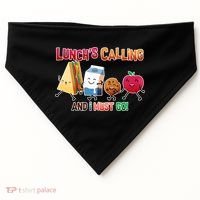 Lunch Is Calling And I Must Go USA-Made Doggie Bandana thumb 0