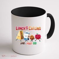 Lunch Is Calling And I Must Go Coffee Mug thumb 1