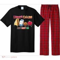 Lunch Is Calling And I Must Go Pajama Set thumb 0
