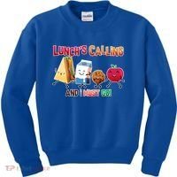 Lunch Is Calling And I Must Go Kids Sweatshirt thumb 0
