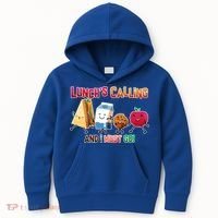 Lunch Is Calling And I Must Go Kids Hoodie thumb 0