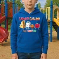Lunch Is Calling And I Must Go Kids Hoodie thumb 2