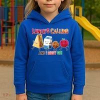 Lunch Is Calling And I Must Go Kids Hoodie thumb 3