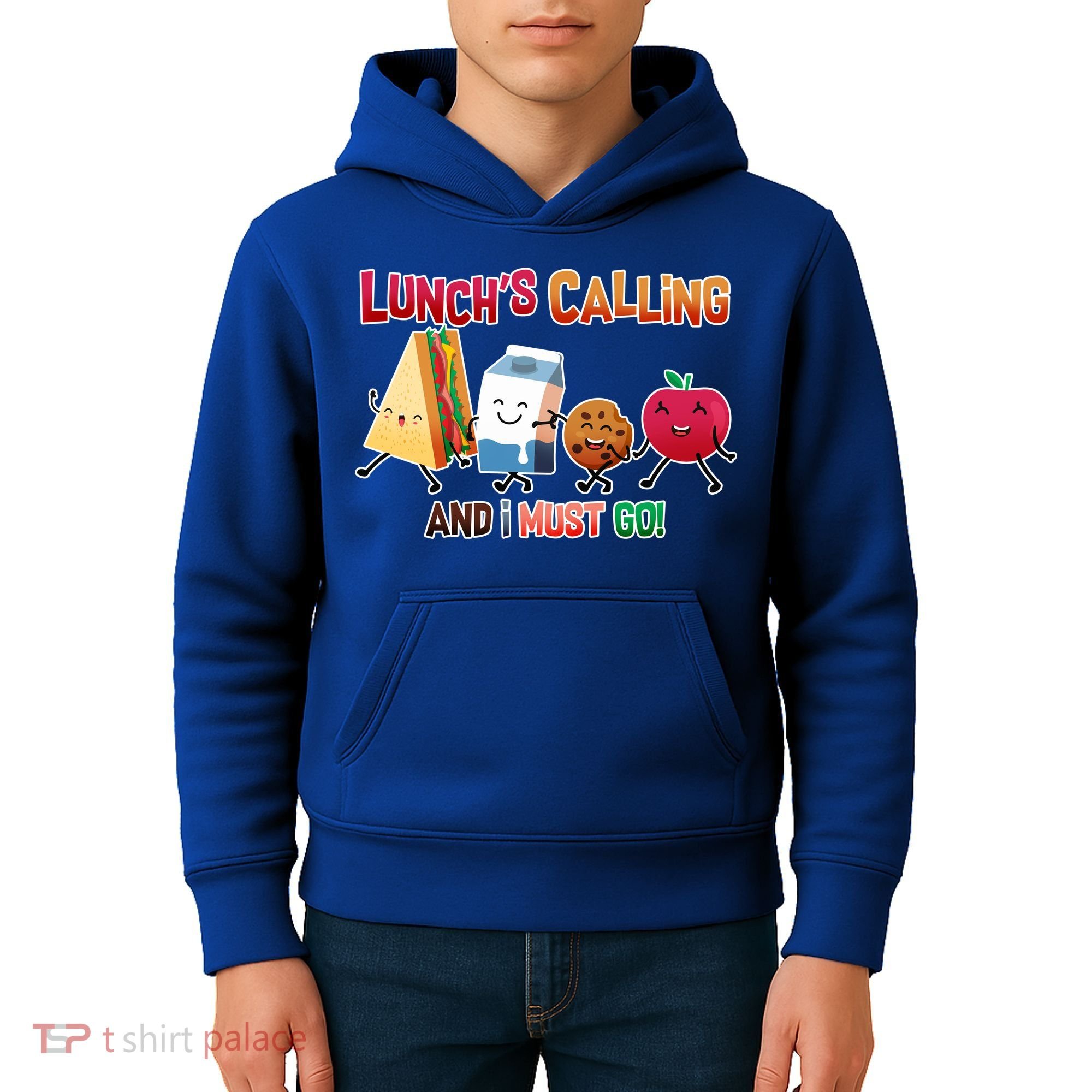 Lunch Is Calling And I Must Go Kids Hoodie