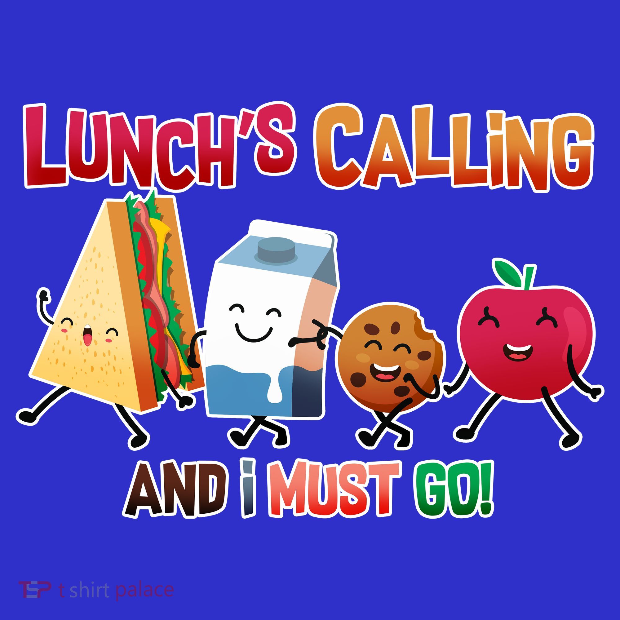 Lunch Is Calling And I Must Go Kids Long Sleeve Shirt