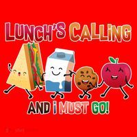Lunch Is Calling And I Must Go Santa Hat thumb 1