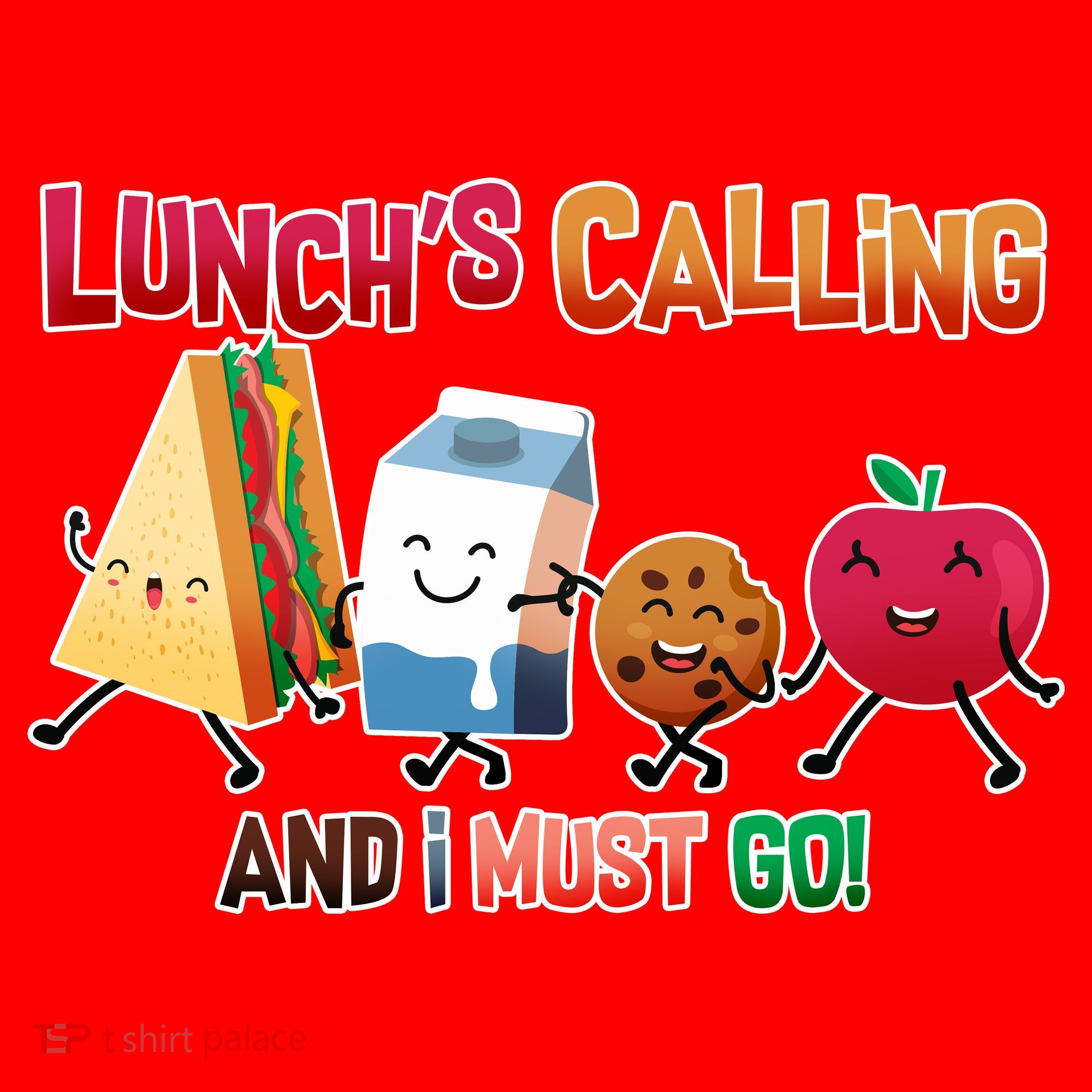 Lunch Is Calling And I Must Go Santa Hat