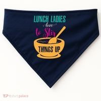 Lunch Ladies Love To Stir Things Up USA-Made Doggie Bandana thumb 0